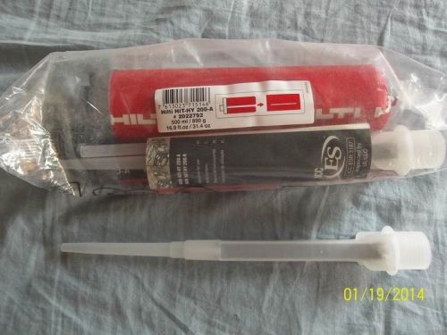 Brand new hilti hit hy 200  16.9 fl. oz./31.4 oz. 2022792 + 1 mix pipe for free for sale