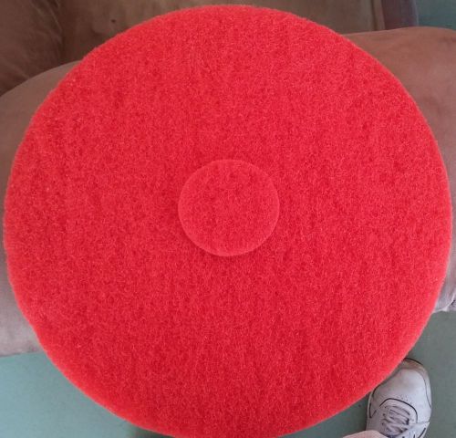 Floor Buffer Pads 16 Inch Standard 175-300 rpm Red, Case Of 5 Pads