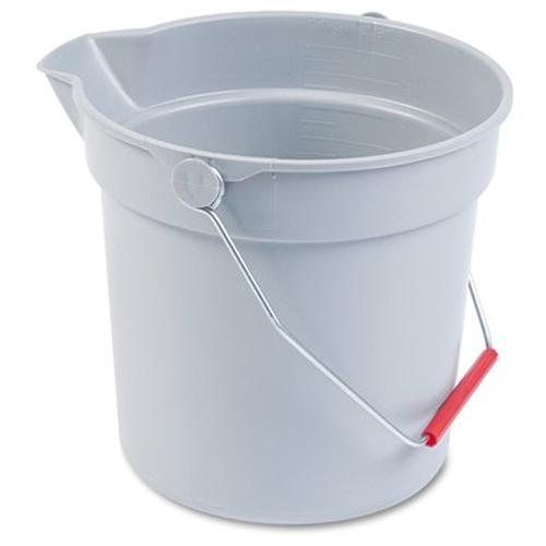 Rubbermaid commercial rcp296300gy 10-quart plastic utility pail 10-1/2&#034; diameter for sale