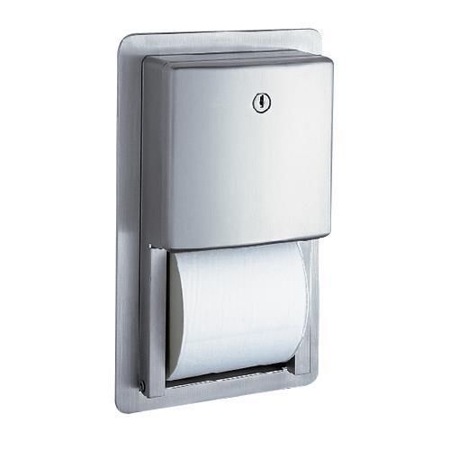 Bobrick b-4388 contura recessed multi-roll toilet tissue paper dispenser for sale