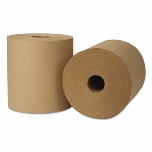 Ecosoft green seal 800&#039; natural hardwound paper towels, 6 rolls (wau45800) for sale