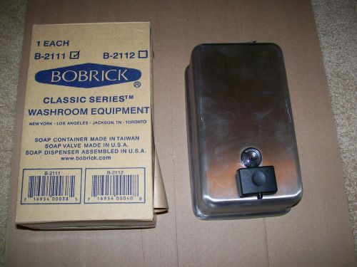 NEW Bobrick B-2111 40 floz Stainless Steel Class Surface-Mounted Soap Dispenser
