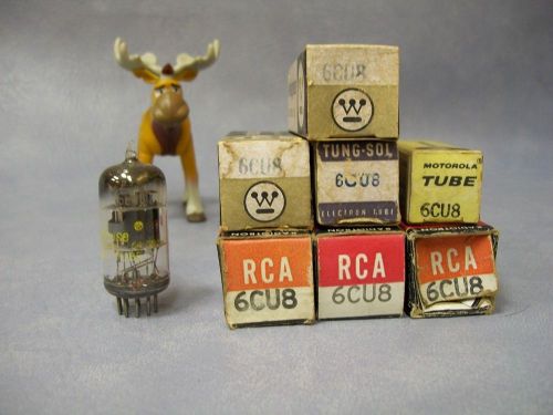 6CU8 Vacuum Tubes  Lot of 7  Tung-Sol / Westinghouse / Motorola / RCA