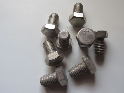Lot of 8 - 5/8&#034; - 11 x 1&#034; 316 stainless hex head bolts for sale