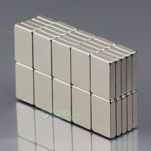 50pcs Strong N50 Block Slice Magnets 15 x 10 x 3mm Cuboid Rare Earth Neodymium