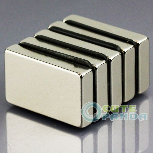 Lot 5 x Strong N50 Block Slice Magnets 25 x 15 x 5mm Cuboid Rare Earth Neodymium