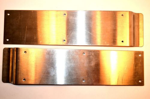 NOS PAIR 16x4&#034; STAINLESS STEEL COMBINATION PUSH-PULL PLATE DOOR HANDLES R019 $65