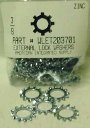 3/8 external tooth lock washers steel zinc plated (75) for sale