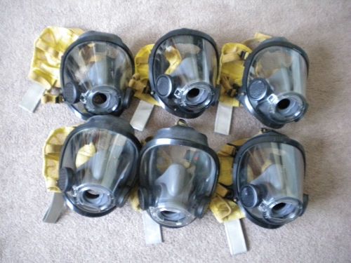 Scott av3000 scba face masks - 4 size large &amp; 2 size medium available for sale