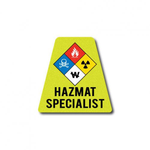 Firefighter helmet tets - single - tetrahedrons fire sticker- haz mat specialist for sale
