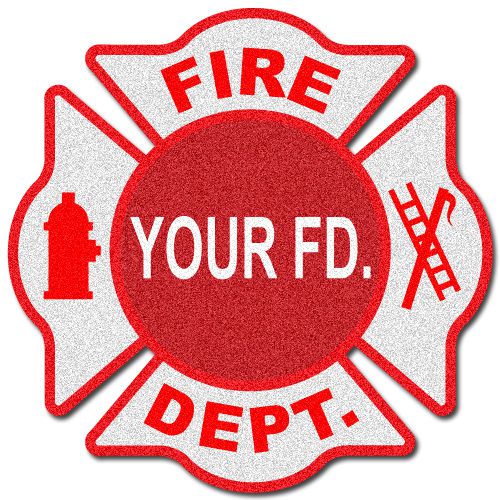 Firefighter decal - fire sticker  - custom maltese cross decal reflective for sale