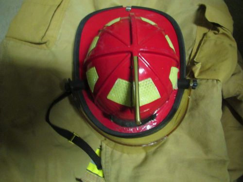 Cairns 1010 fire helmet red w/shield for sale