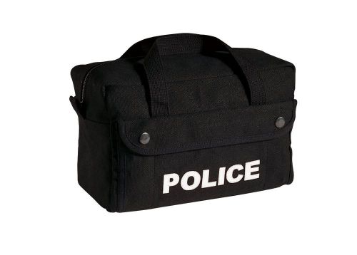 Rothco small canvas police logo gear bag style 8185 black size 11&#034; x 7&#034; x 6&#034; for sale
