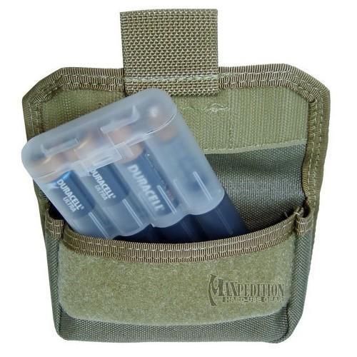 Maxpedition 1809g velcro molle nylon olive volta battery pouch 4.5&#034; x 3&#034; x 0.75&#034; for sale