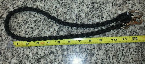 Law enforcement braided key lanyard (black) attaches to duty belt for sale