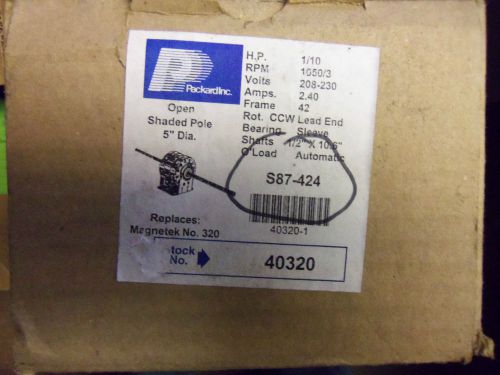 Packard Double Shaft Air Conditioning  Blower Motor # 40320