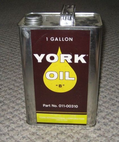 York &#034;B&#034; Refrigeration Semi-Synthetic Mineral Compressor Oil 6 ea 1-Gal Can  New