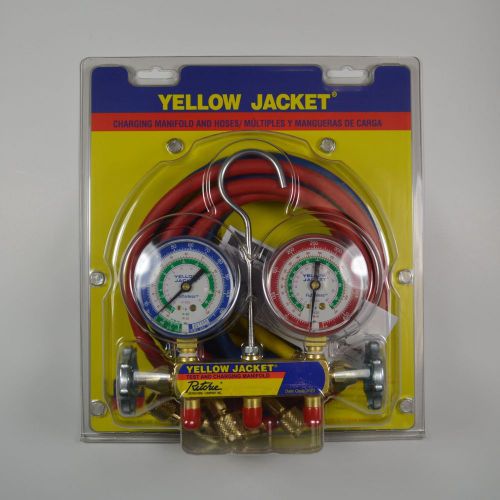 Yellow jacket 41215 series 41 manifold 60&#034; ryb hose set for r-12/22/502 - new! for sale