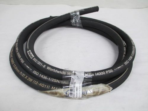 New parker 1436-1/2sn/sae 100r2 12.5mm 96in 1/2in 4000psi hydraulichose d208828 for sale