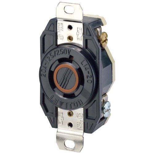Leviton 2410 20 Amp  125/250 Volt  Flush Mounting Locking Receptacle  Industrial