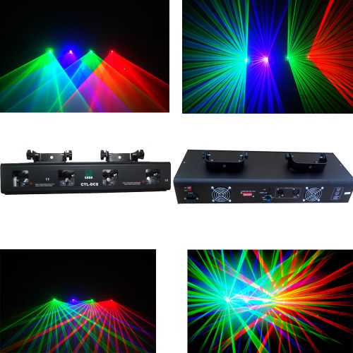 Quad 480mW RGP Laser DJ Laser light disco stage lighting with DMX fucntion
