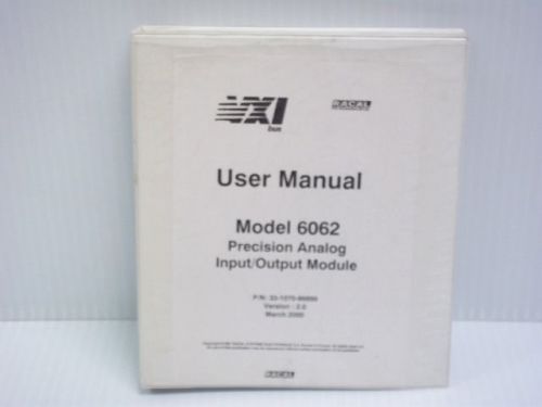 Racal 6062 analog input/output module manual win nt framework discs original for sale