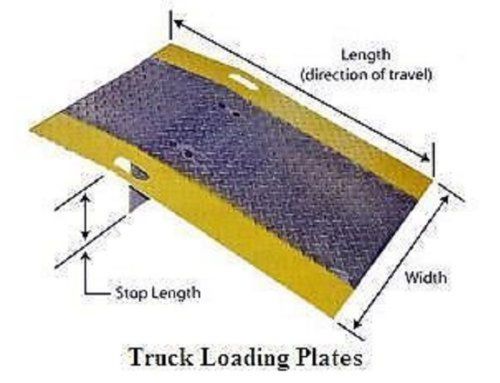 Dock plate 42&#034; x 24&#034; diamond tread plate with handle slots 7,200# cap 7&#034; legs for sale