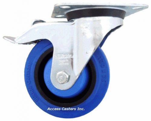 4bcasb 4&#034; blickle case swivel plate caster premium with total lock brake for sale