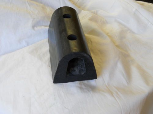 Dock Bumper, D-Shape, Extruded Rubber, 8 x 4-3/4 x 3 5/8 In NOS