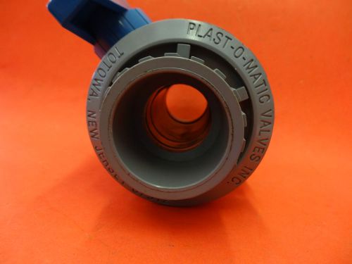 Plast-o-matic 1 1/2&#034; ball valve cpvc true blue series, viton seals for sale