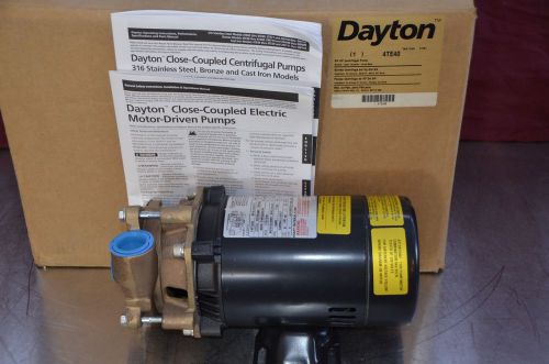 DAYTON 4TE40 Close-Coupled Bronze Electric Motor Driven Centrifugal Pump 3/4 HP