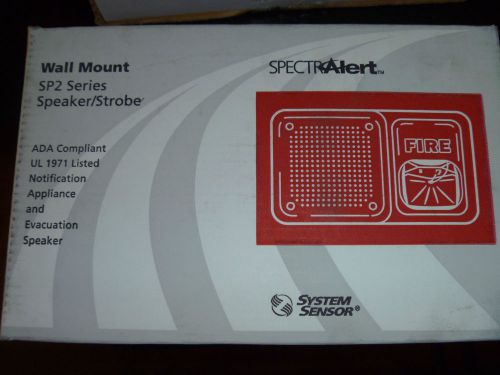 Spectra Alert System Sensor SP2 SP2R24110 Red Fire Wall Mount Speaker Strobe