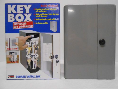 Brand new magnif motorized rotating key organizer box with light holds 48 metal for sale