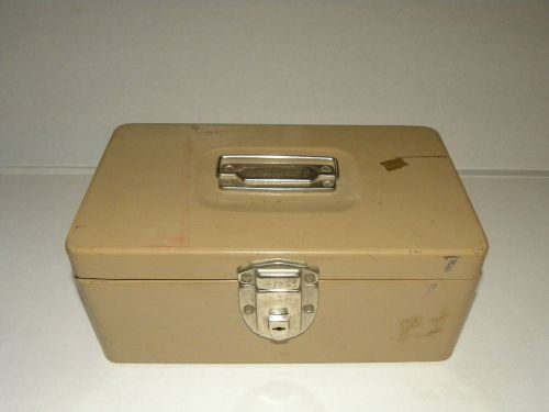 Vintage Metal Cash Box USA Toccoa Ga - Strong Box Industrial No Key