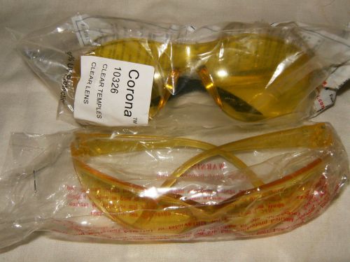 Safety glasses &#034;yellow lens&#034; by issi #10326 w/free shipping qty 2 for sale