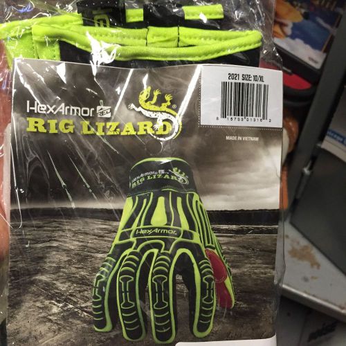 Cut Resistant Gloves. Rig Lizard. XL Green And Black.