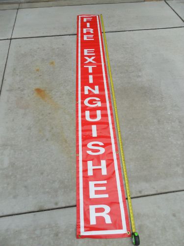 Large Fire Extinguisher Banner sign Red Vinyl with Eyelets 131&#034;X15&#034;