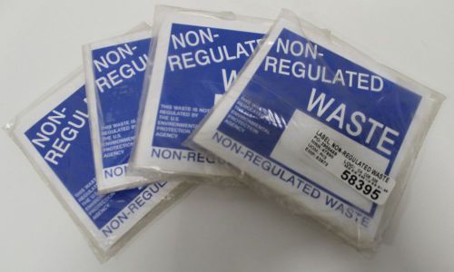 Lot (100) Non-Regulated Waste Vinyl Labels HWL260V (Packs of 25) + Free Shipping