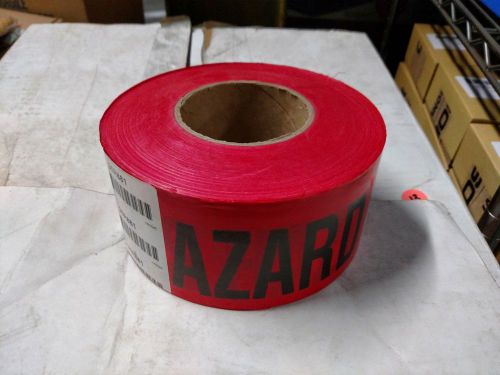 Danger asbestos hazard red barricade marking tape, roll, 3in x 1000ft for sale