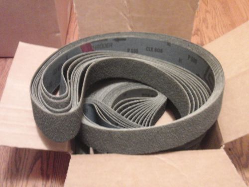 (5) 2&#034; x 72&#034; sanding belt cork wet/dry 600 grit y-wt. for sale