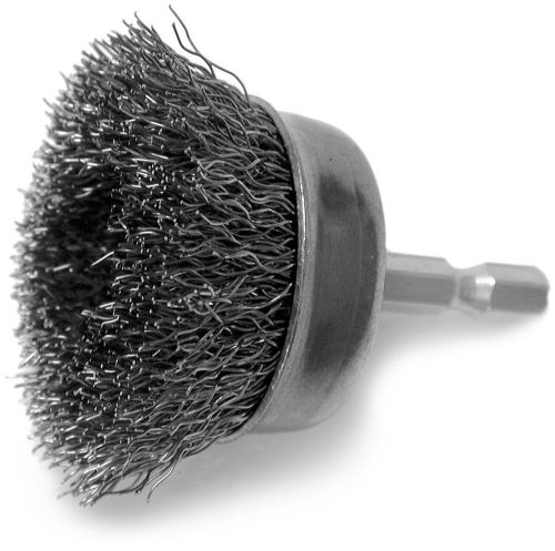 New hot max 26070 1-1/2-inch crimped wire mounted cup brush, coarse, 1/4-inch for sale