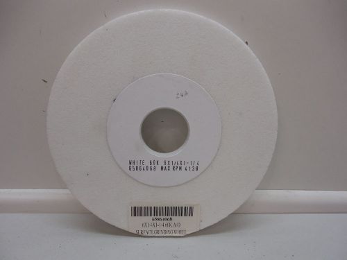 White grinding wheel 6&#034; x 1/4&#034; x 1-1/4&#034; 60k a/o rpm-4138 no.65864068 for sale