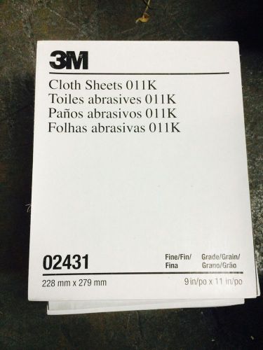 3M Cloth Sheets 011K. Model 02431. Qty 50/Package