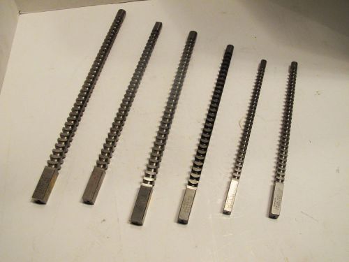 DUMONT MINUTEMAN SQUARE BROACHES ASSORTED 6 PIECES 11/32&#034; - 17/32&#034;