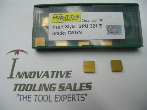 SPU 321 E Carbide Insert Grade C5TiN Hyp-R-Tek USA Brand 10 pcs