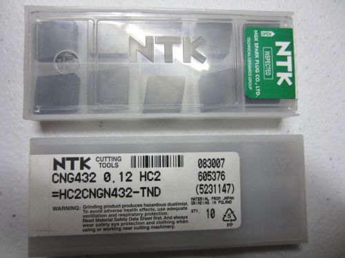 10 new NTK Cutting Tools CNG 432-TND 0.12 HC2 Ceramic Inserts 5231147