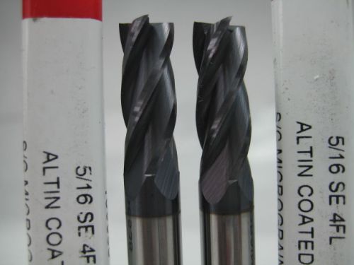Lot ( 2 ) new usa 5/16&#034; carbide endmill altin milling cnc lathe machinist tools for sale