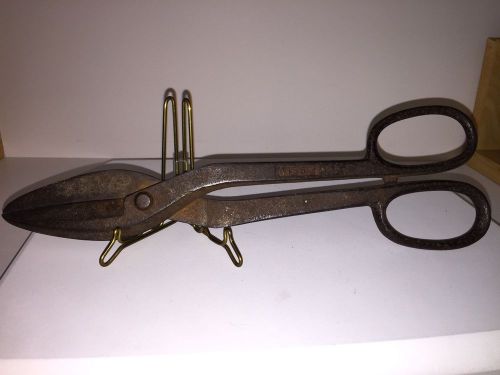 Vintage wiss tin snips sheet metal shears cutters scissors heavy iron no. 9 for sale