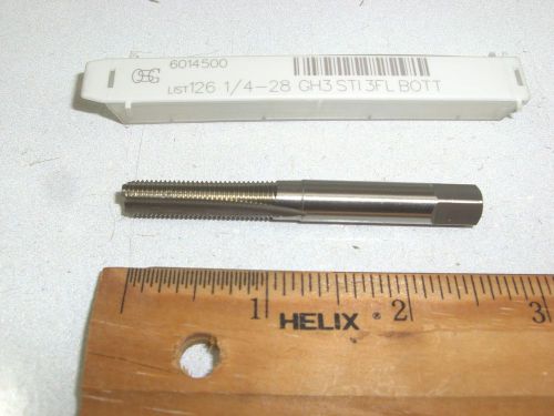 Osg 1/4-28 gh3 3-flute bottom sti (helicoil) tap  (1 pc) for sale