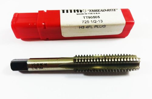 1/2-13  titan usa  4 flute bright finish plug tap (k157) for sale